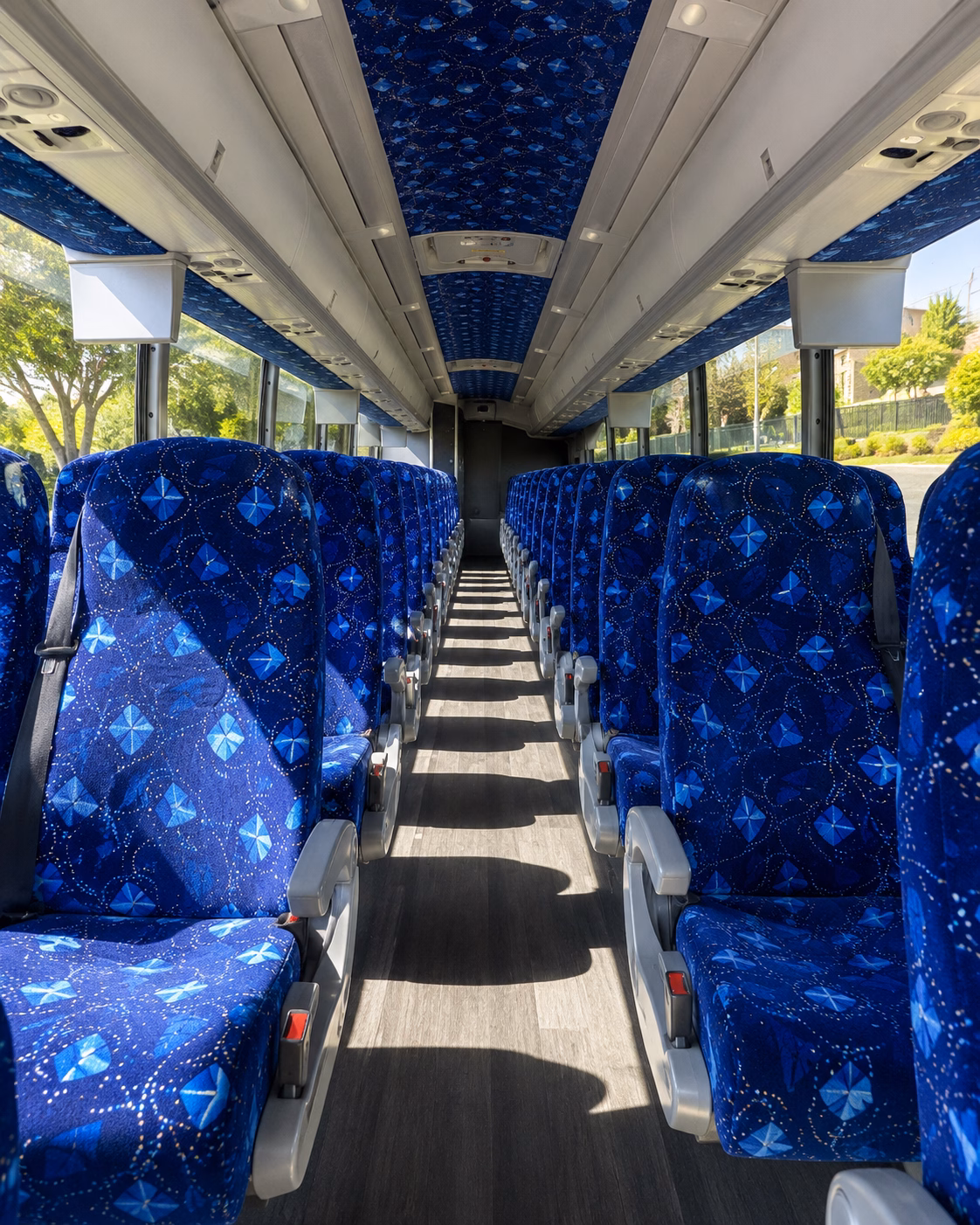 phoenix charter bus rental interior