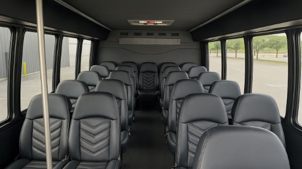 Interior of Charter Bus Company Surprise's 15 Passenger Minibus in Surprise