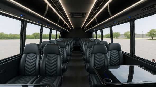 Interior of Charter Bus Company Scottsdale's 18 Passenger Minibus in Scottsdale