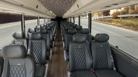 Interior of Charter Bus Company Maricopa's 30 Passenger Minibus in Maricopa