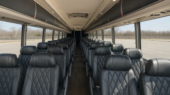 Interior of Charter Bus Company Gilbert's 50 Passenger Charter Bus in Gilbert