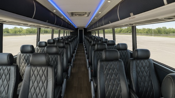 Interior of Charter Bus Company Phoenix's 56 Passenger Charter Bus in Phoenix