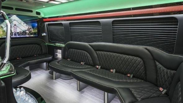 Interior of Charter Bus Company Surprise's Sprinter Limo in Surprise