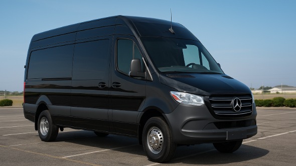 Exterior of Charter Bus Company Scottsdale's Sprinter Van Rental With Driver in Scottsdale